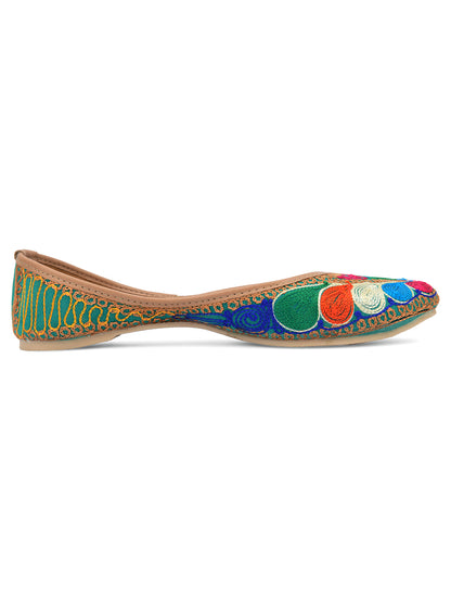 DESI COLOUR Women Multicoloured Ethnic Ballerinas Flats