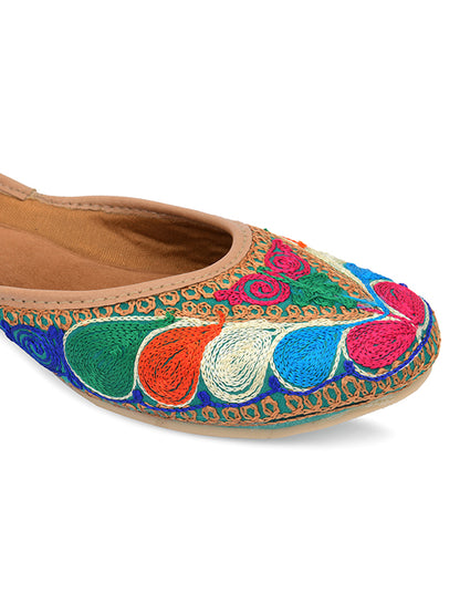 DESI COLOUR Women Multicoloured Ethnic Ballerinas Flats