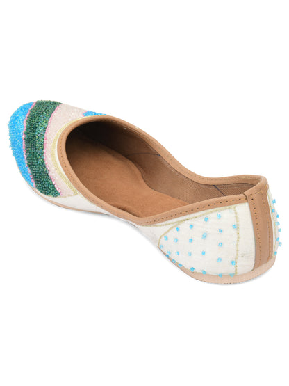 DESI COLOUR Women Multicoloured Printed Ethnic Mojaris Flats