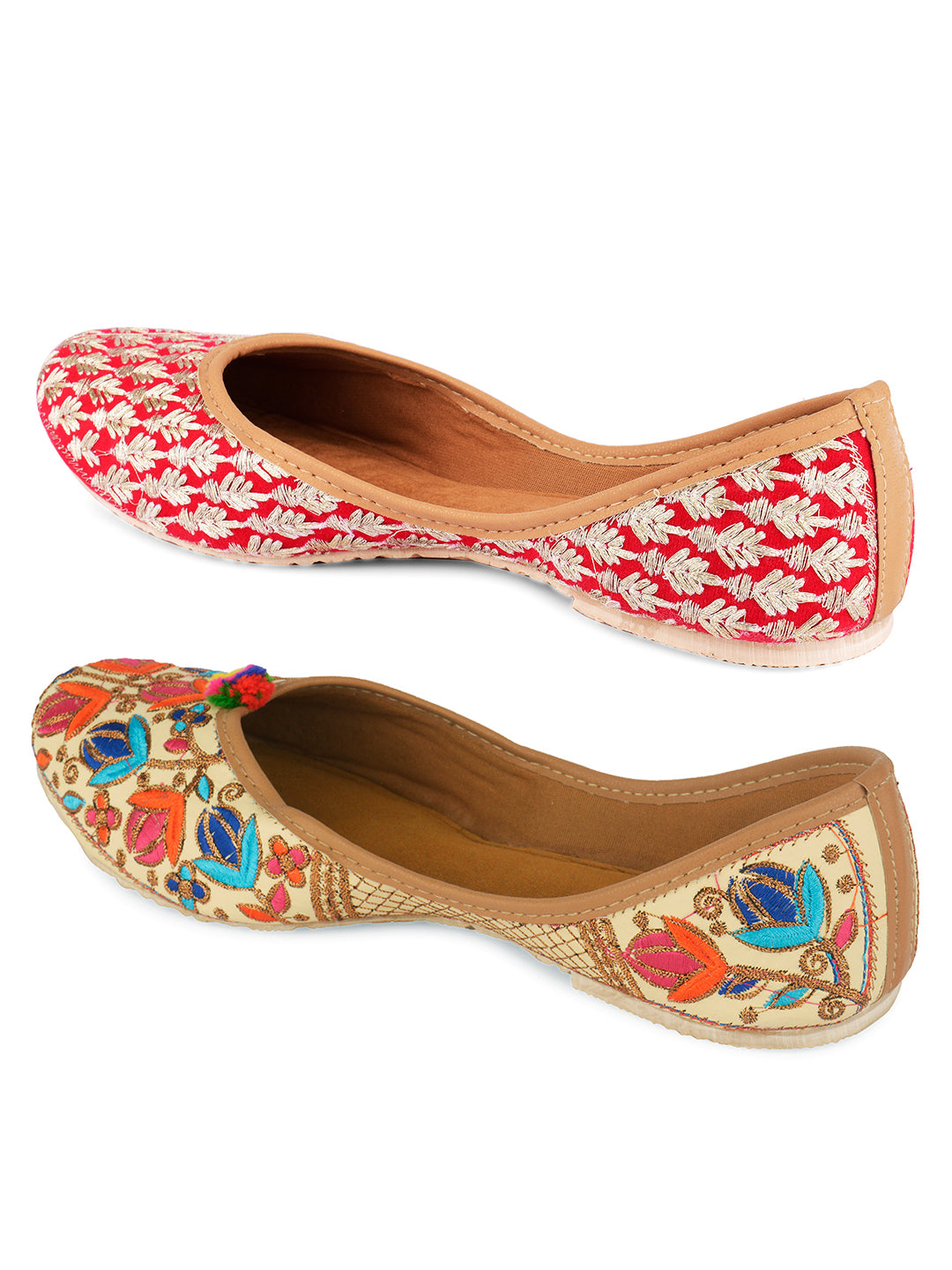 DESI COLOUR Women Set Of 2 Mojaris