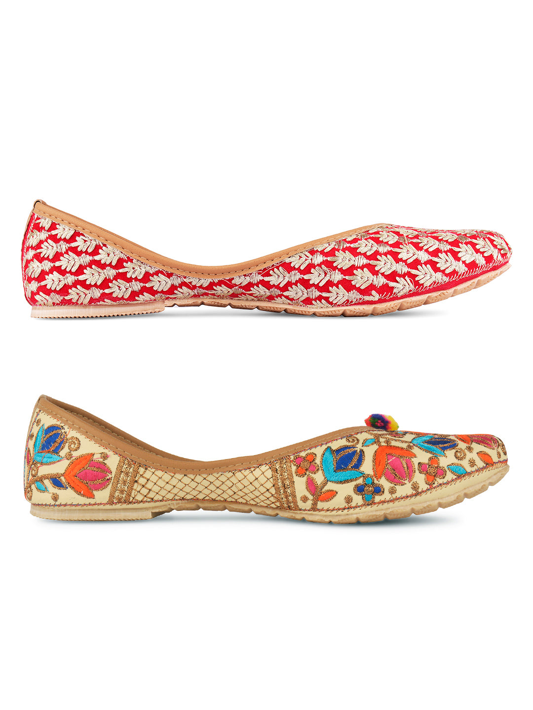 DESI COLOUR Women Set Of 2 Mojaris