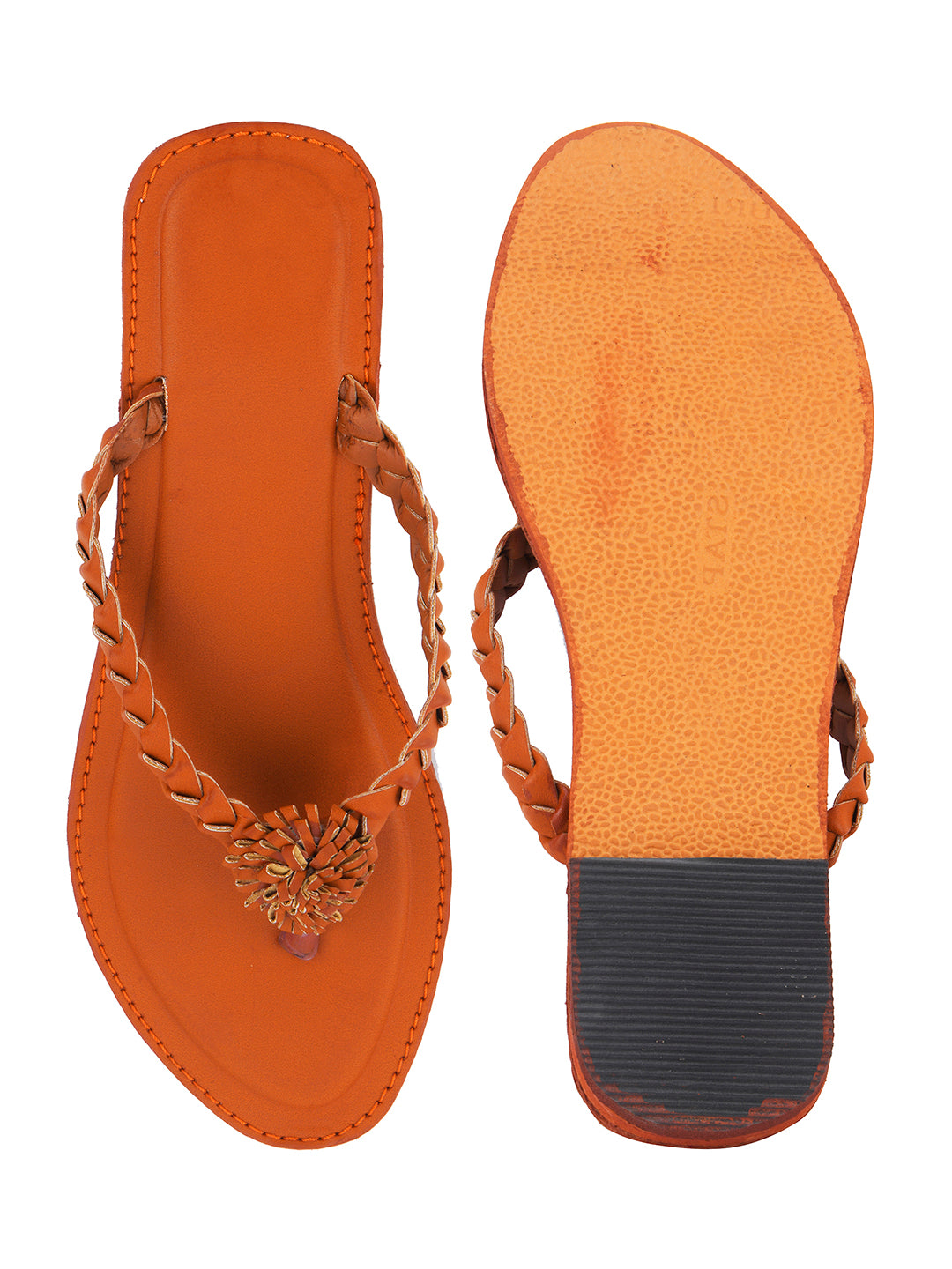 DESI COLOUR Women Maroon Sequinned Leather Mojaris