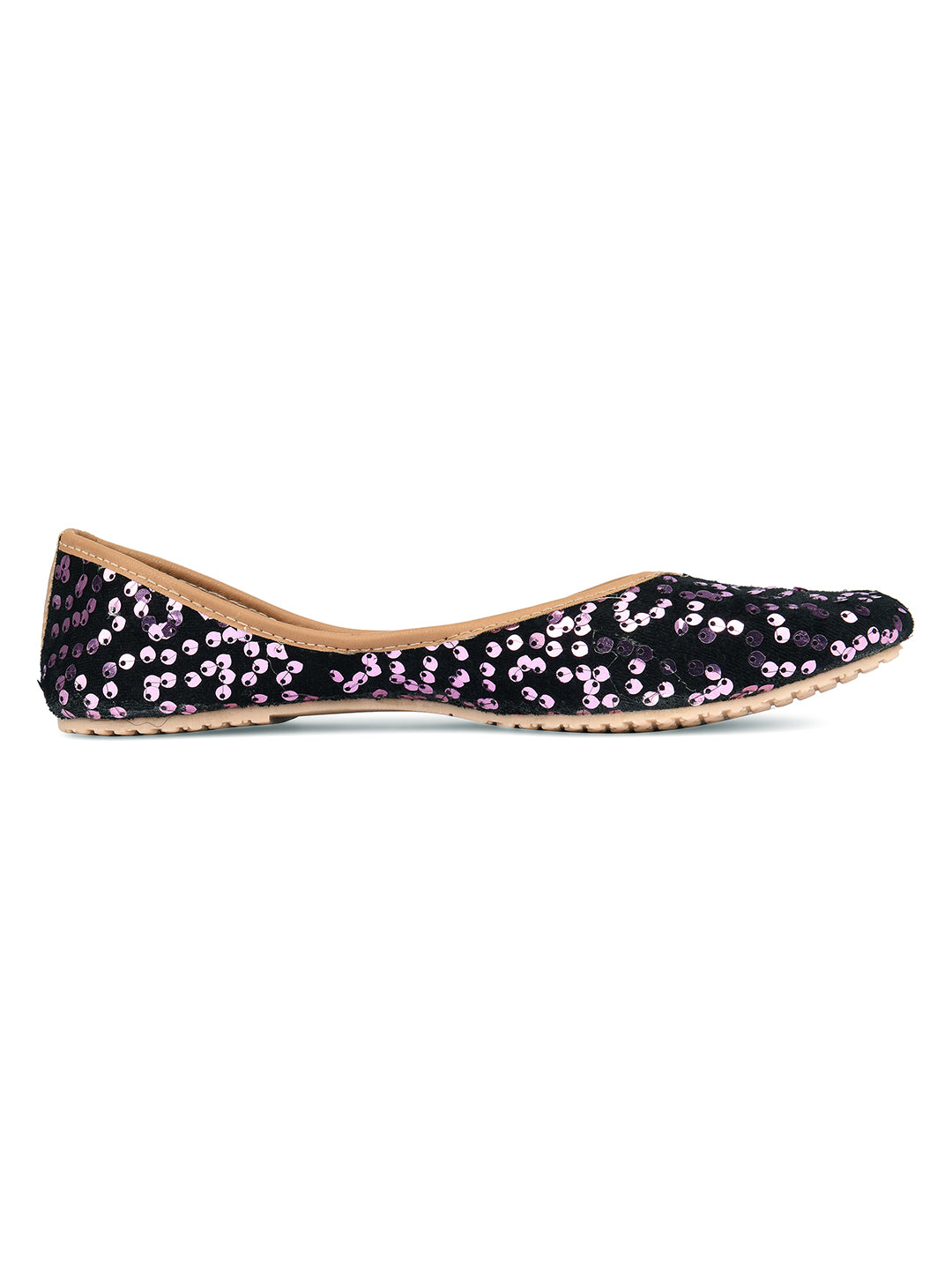 DESI COLOUR Women Purple Printed Ballerinas Flats