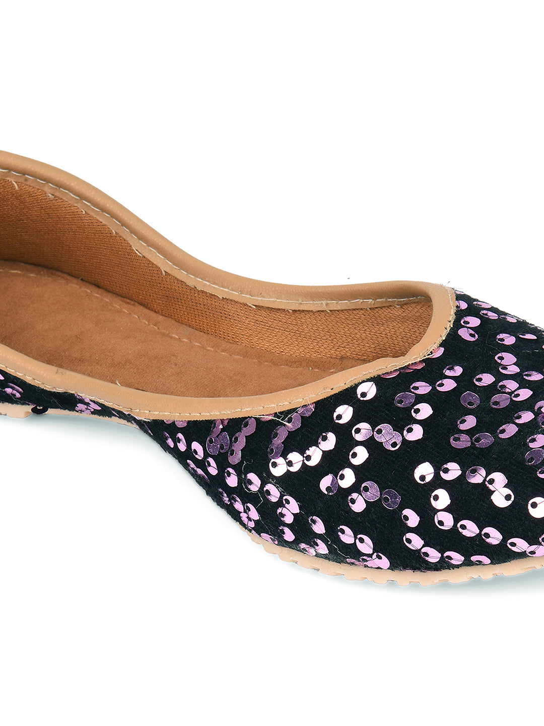 DESI COLOUR Women Purple Printed Ballerinas Flats