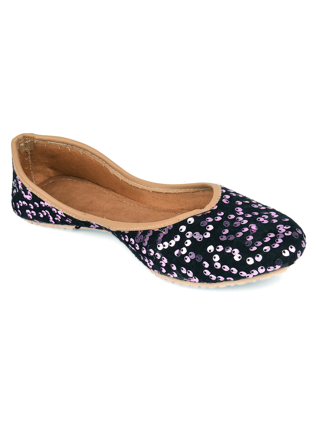 DESI COLOUR Women Purple Printed Ballerinas Flats