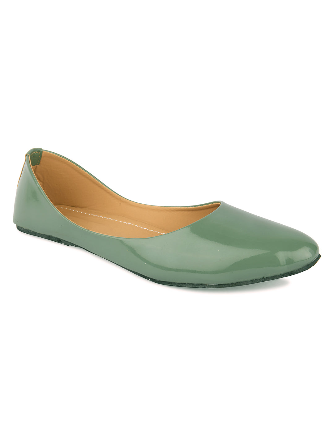 DESI COLOUR Women Green Ballerinas Flats