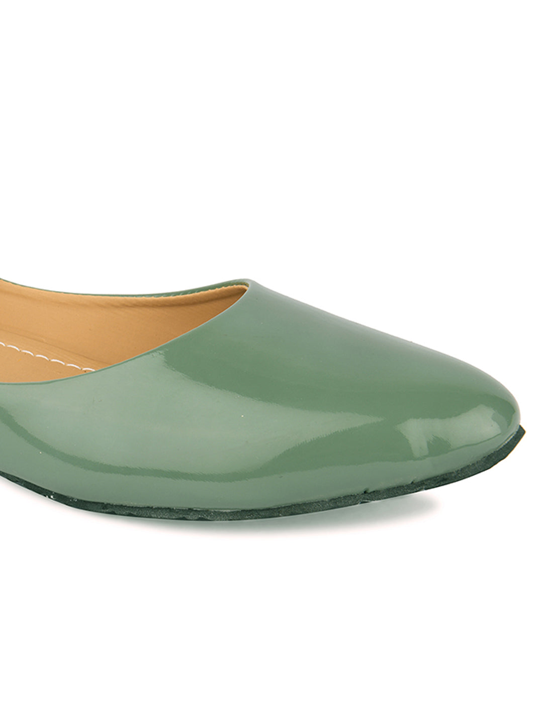 DESI COLOUR Women Green Ballerinas Flats