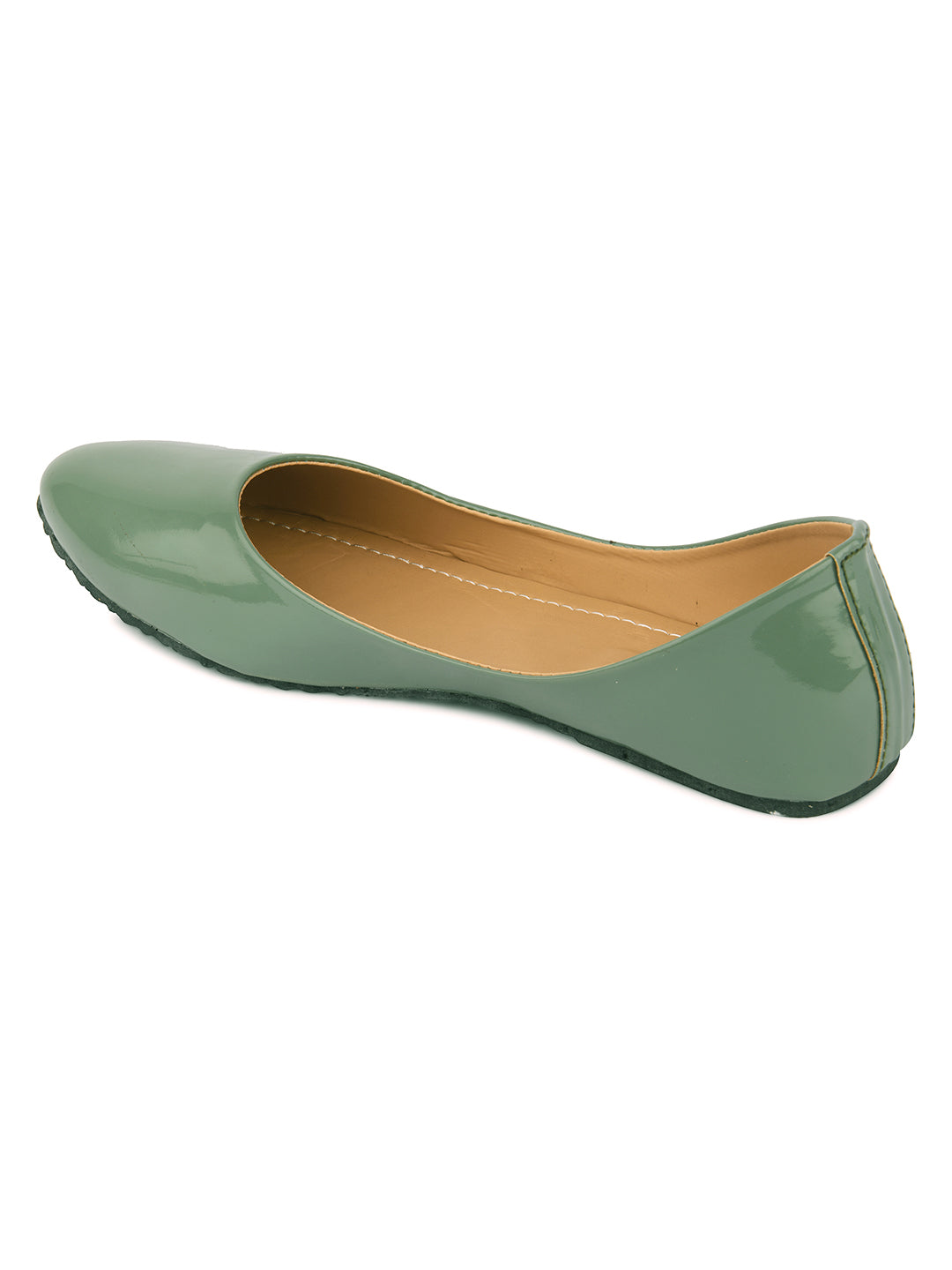 DESI COLOUR Women Green Ballerinas Flats