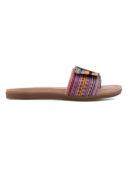 DESI COLOUR Women Pink Open Toe Flats