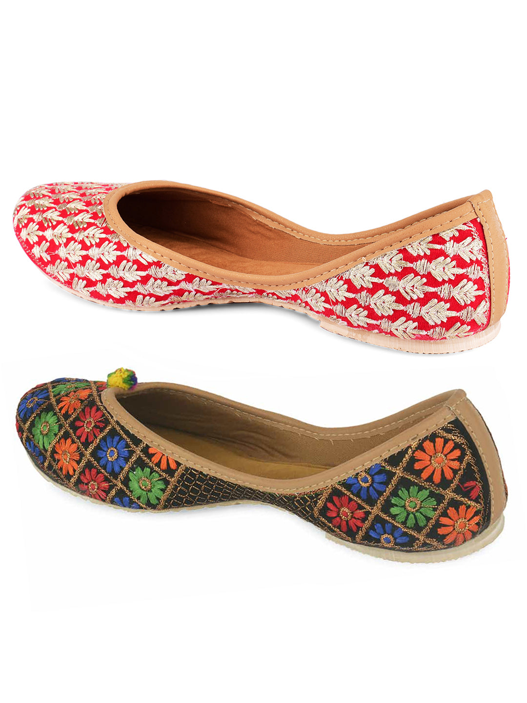 DESI COLOUR Women Multicoloured Printed Ballerinas