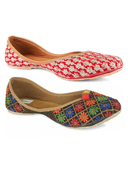 DESI COLOUR Women Multicoloured Printed Ballerinas