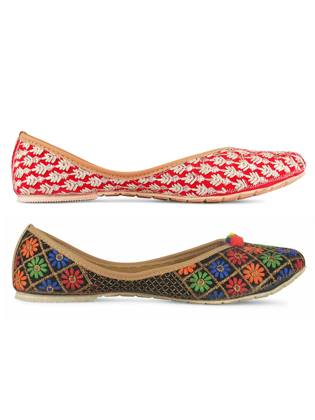 DESI COLOUR Women Multicoloured Printed Ballerinas