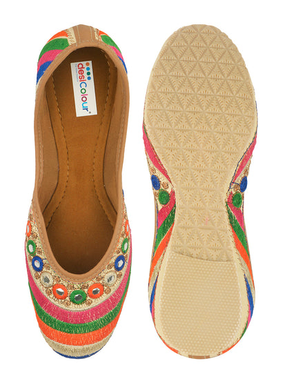 DESI COLOUR Women Set of 2 Printed Mojaris