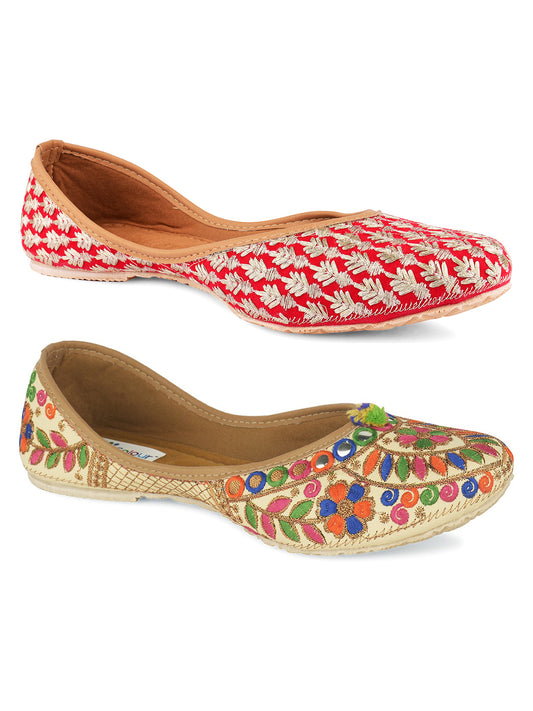 DESI COLOUR Women Multicoloured Printed Ballerinas