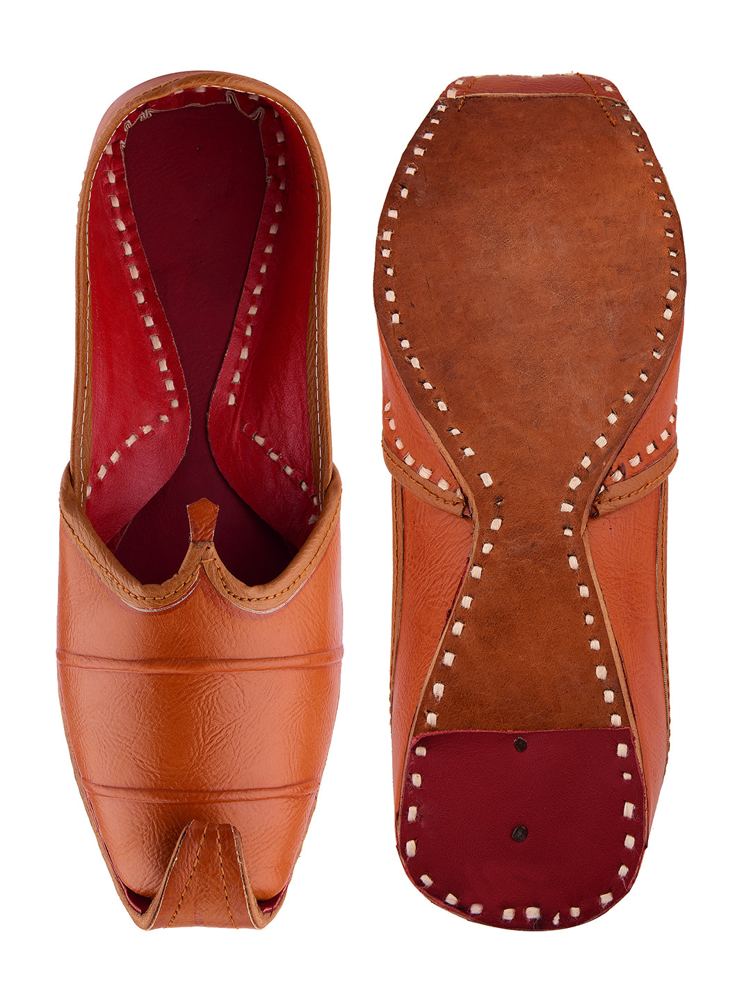 DESI COLOUR Men Brown Mojaris