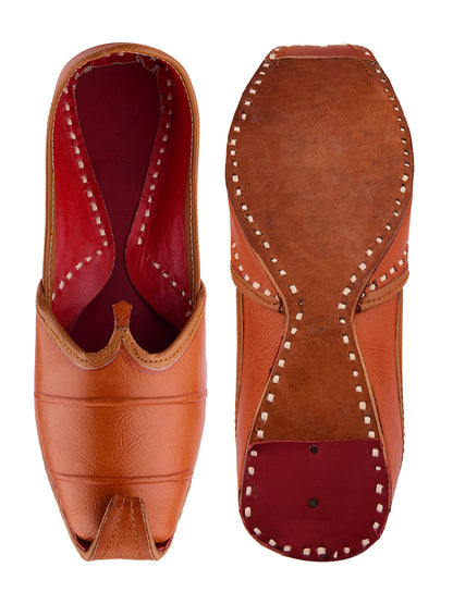 DESI COLOUR Men Brown Mojaris