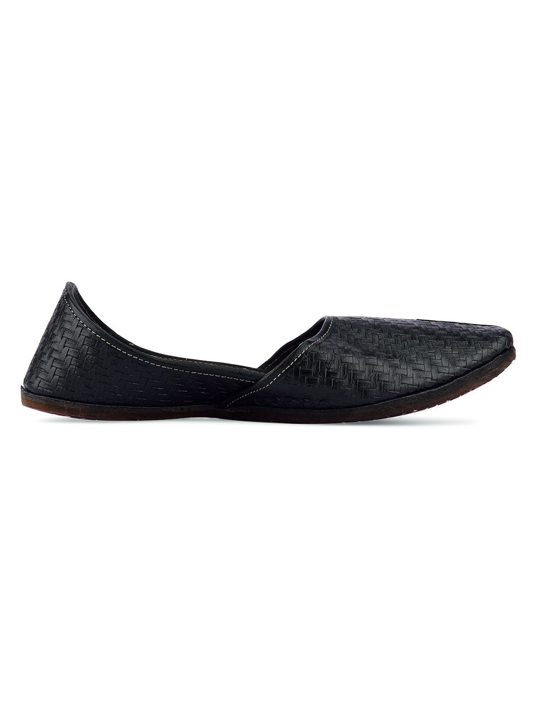DESI COLOUR Men Black Mojaris