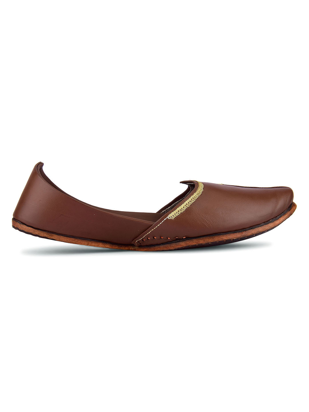 DESI COLOUR Men Brown Mojaris