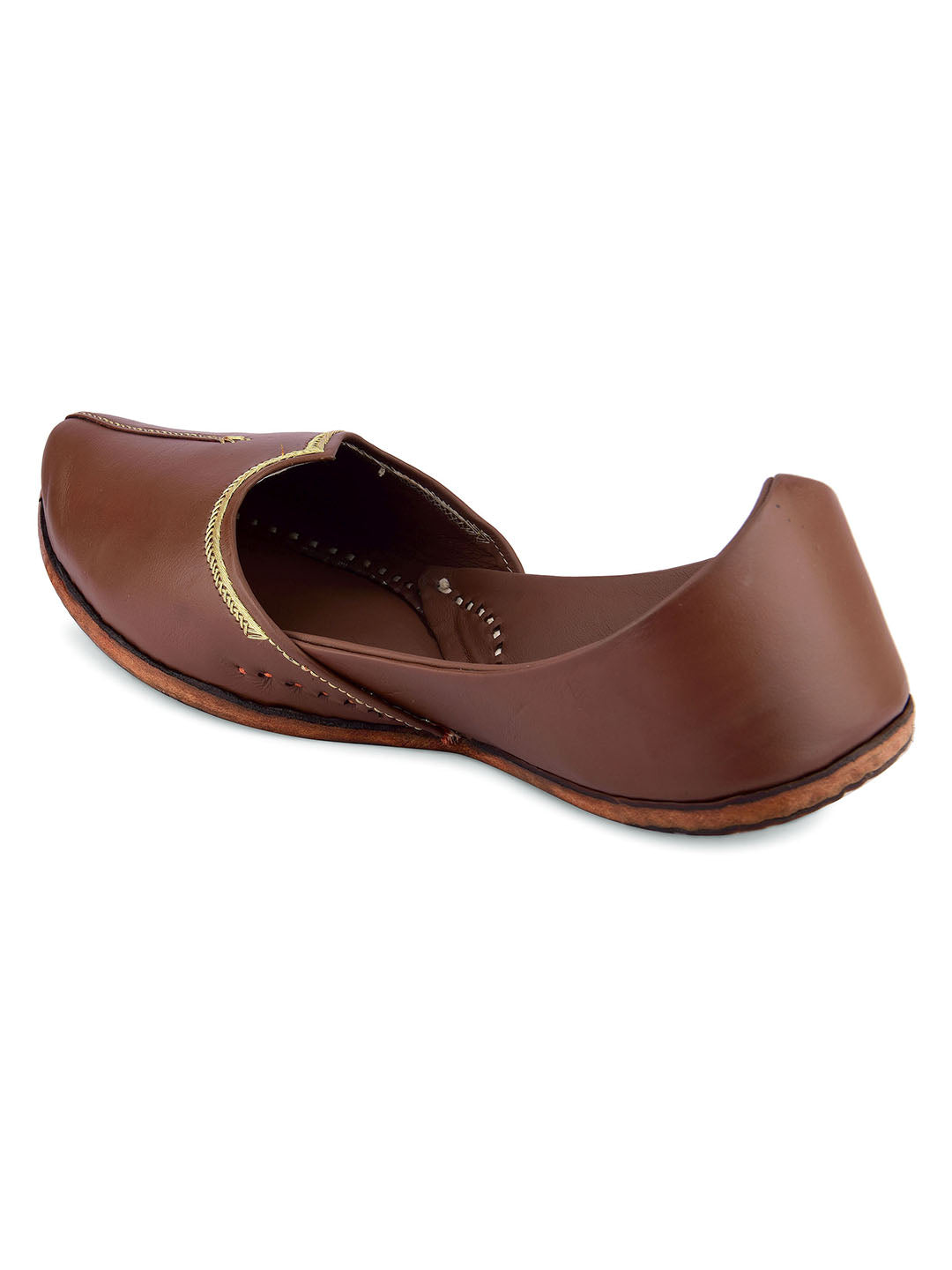 DESI COLOUR Men Brown Mojaris